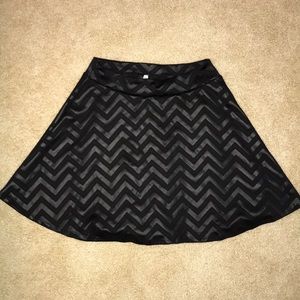 Black Patterned Skirt